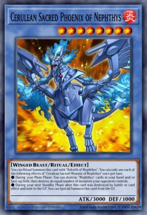 Cerulean Sacred Phoenix of Nephthys - Hidden Summoners (Secret Rare)