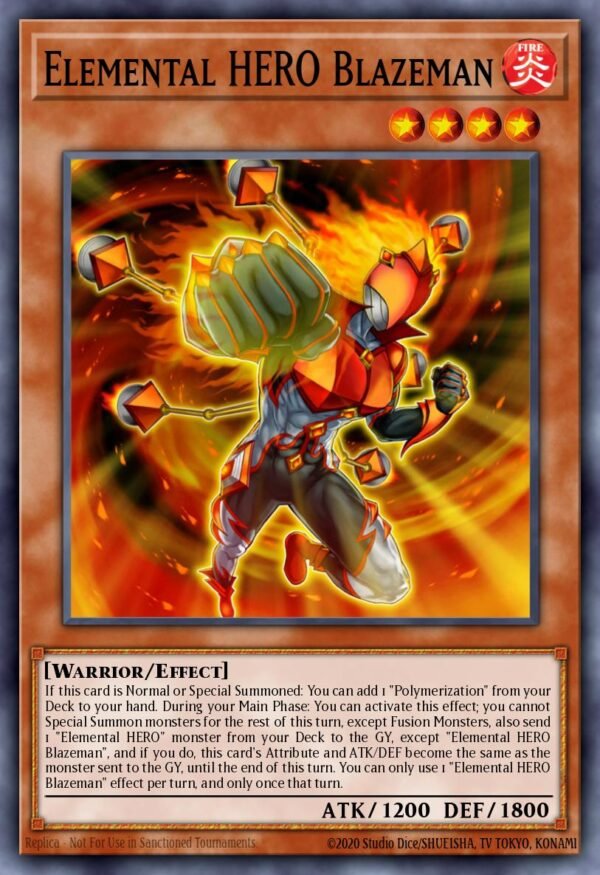 Elemental HERO Blazeman - Legendary Hero Decks (Common)