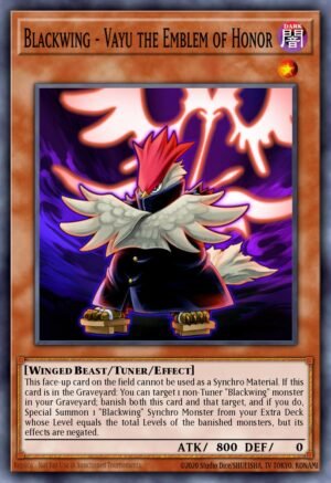 Blackwing - Vayu the Emblem of Honor - Quarter Century Bonanza (Platinum Secret Rare)