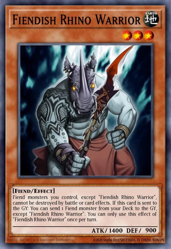 Fiendish Rhino Warrior - Breakers of Shadow (Rare)